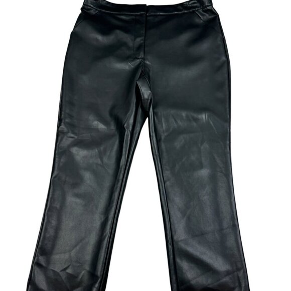 Bagatelle Collection Faux Leather Straight Leg Pants Women's Size Medium - Picture 2 of 8